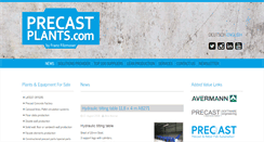 Desktop Screenshot of precastplants.com