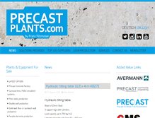 Tablet Screenshot of precastplants.com